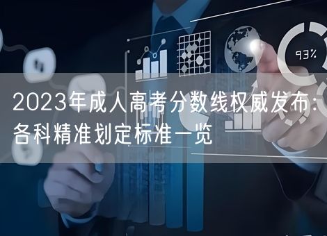 2023年成人高考分数线权威发布:各科精准划定标准一览 2023年成人高考分数线权威发布:各科精准划定标准一览