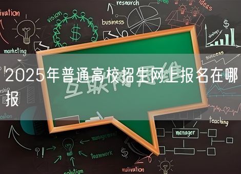 2025年普通高校招生网上报名在哪报