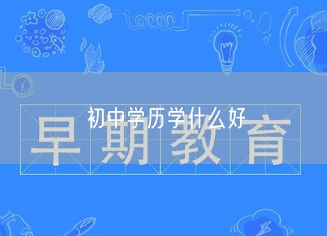 初中学历学什么好 初中学历学什么好