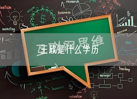 王欣是什么学历