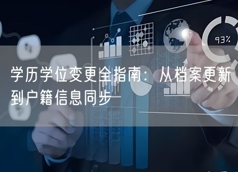 学历学位变更全指南:从档案更新到户籍信息同步 学历学位变更全指南:从档案更新到户籍信息同步