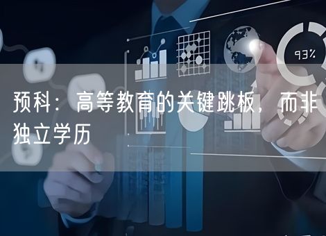预科:高等教育的关键跳板,而非独立学历 预科:高等教育的关键跳板,而非独立学历