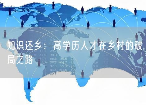 知识还乡：高学历人才在乡村的破局之路