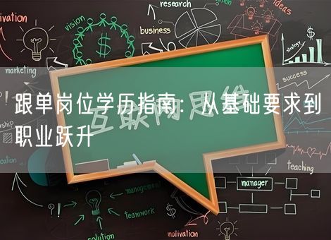 跟单岗位学历指南:从基础要求到职业跃升 跟单岗位学历指南:从基础要求到职业跃升