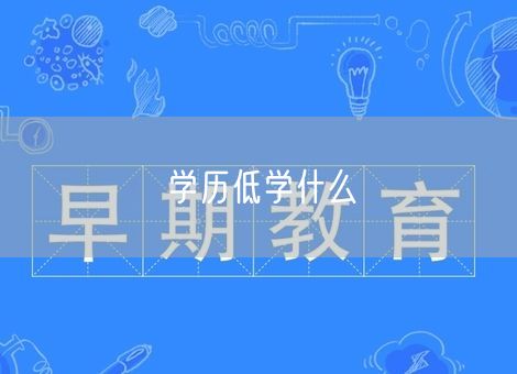 学历低学什么 学历低学什么