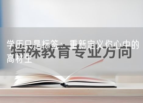 学历只是标签：重新定义你心中的高材生