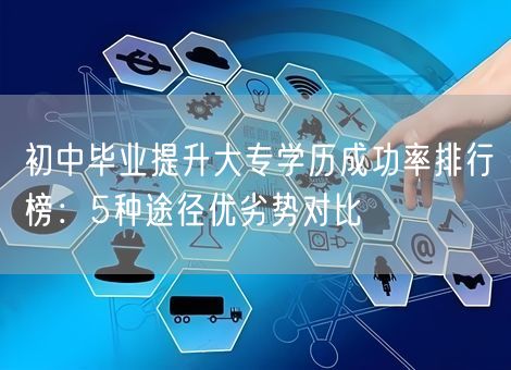 初中毕业提升大专学历成功率排行榜：5种途径优劣势对比